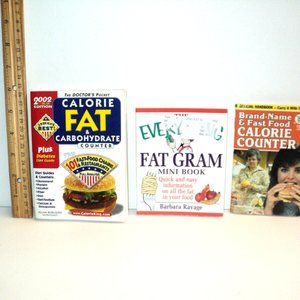 Calorie and Fat Counting Mini Books Lot of 3 Fast-Food Chains Pocket Books